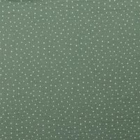 Muslin small dots - old green