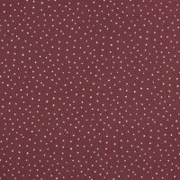 Muslin small dots - dark burgundy