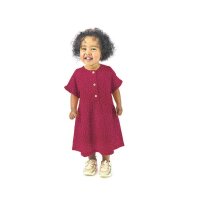 Muslin small dots - dark burgundy