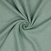 Muslin Gold Strokes - mint