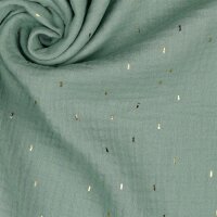 Muslin Gold Strokes - mint