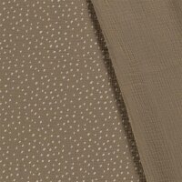 Muslin small polka dots - khaki