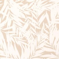 Viskose-Popeline Blumen - beige