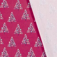 Cotton Poplin Decorated Tree - fuchsia