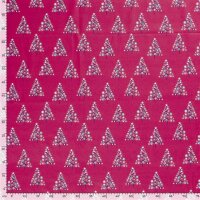 Cotton Poplin Decorated Tree - fuchsia