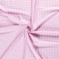 Cotton poplin yarn dyed - Vichy check 10mm pink